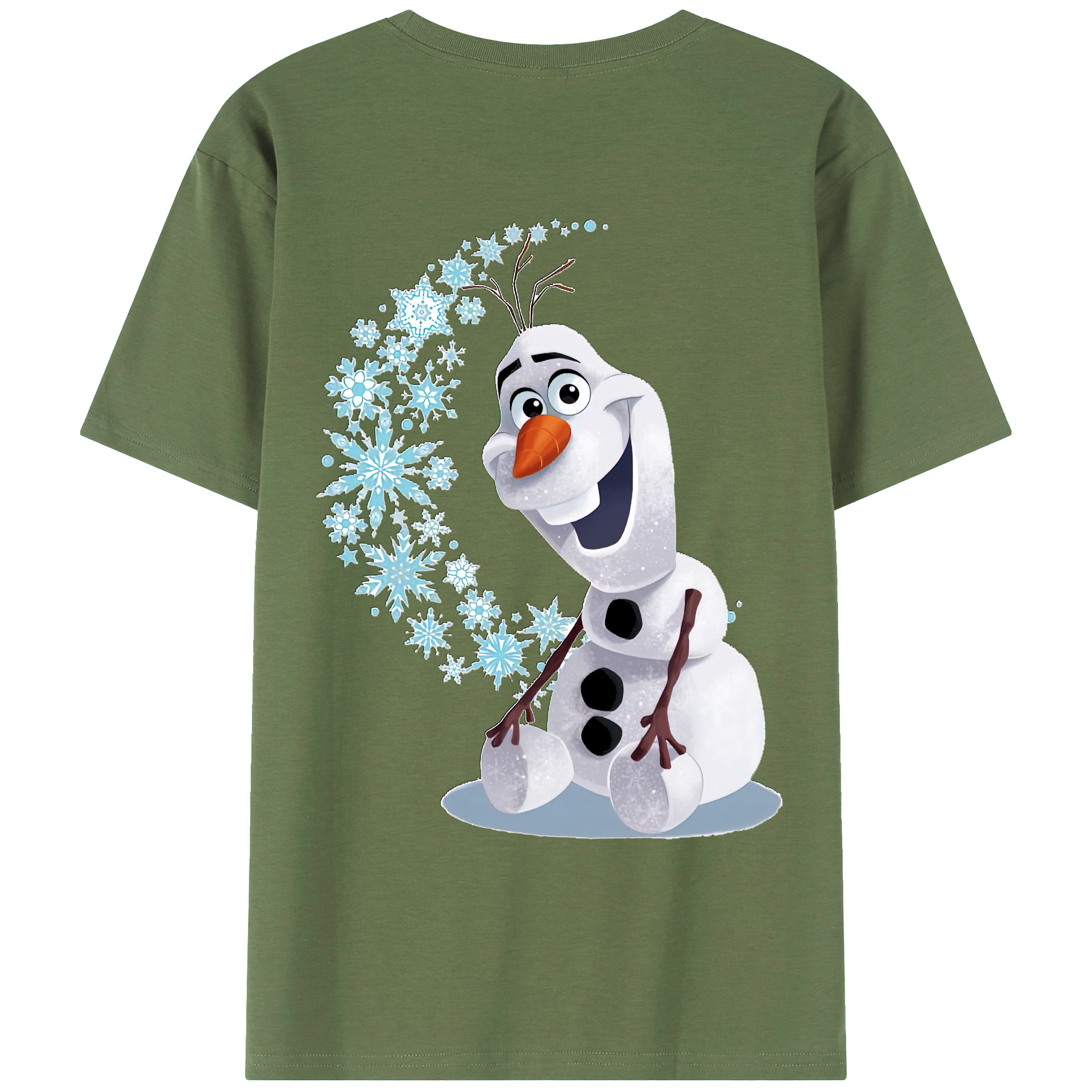 （画像用） アナと雪の女王 アンナ エルサ Frozen Anna Elsa 綿100％ メンズ半袖Tシャツ（バックプリント） 通気性